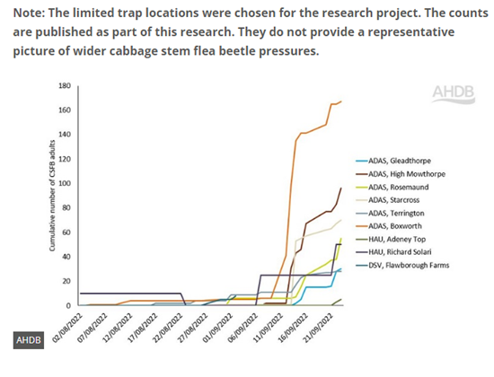 AHDB CSFB Trap Numbers Sept 2022